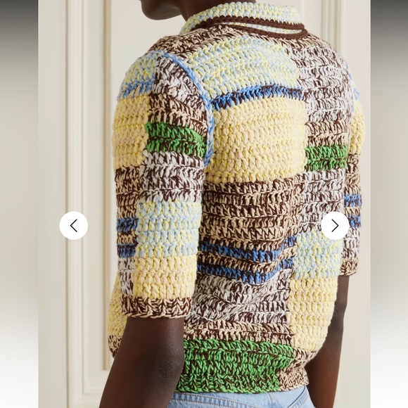 NWT Sea NY Paige Crochet-Knit Polo Sweater - Picture 5 of 12